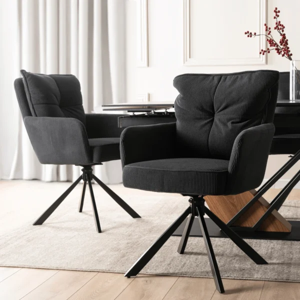 product-3596-1 Scaun pivotant CITY, catifea neagră