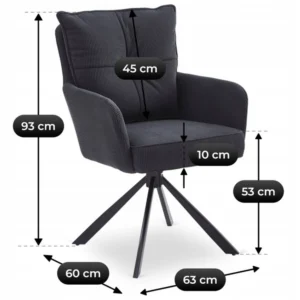 product-3596-9 Scaun pivotant CITY, catifea neagră