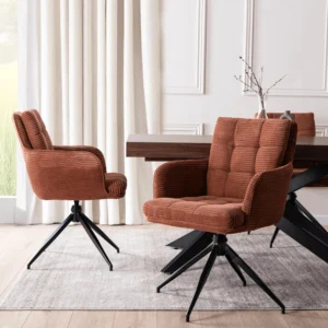 Scaun pivotant AKITA, catifea roșie