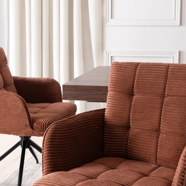 Scaun pivotant AKITA, catifea roșie