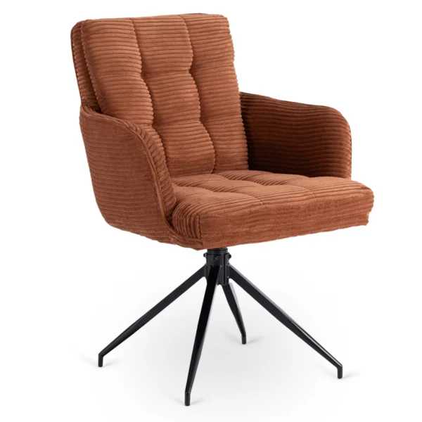 Scaun pivotant AKITA, catifea roșie