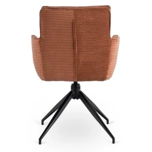 Scaun pivotant AKITA, catifea roșie