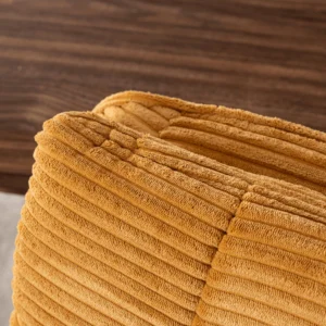 Scaun pivotant AKITA din catifea muștar