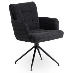 Scaun pivotant AKITA, catifea neagră