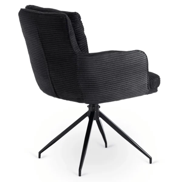 Scaun pivotant AKITA, catifea neagră