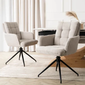 Scaun pivotant AKITA din catifea gri