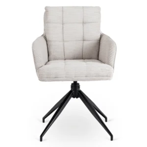 Scaun pivotant AKITA din catifea gri