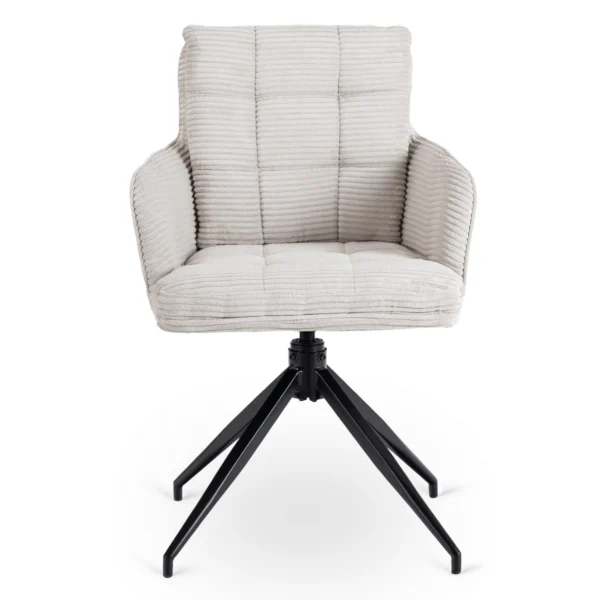 Scaun pivotant AKITA din catifea gri