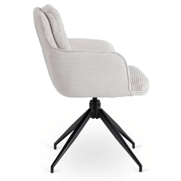 Scaun pivotant AKITA din catifea gri