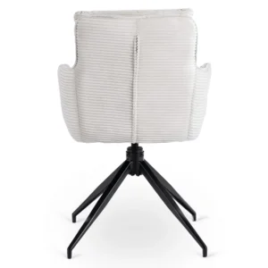 Scaun pivotant AKITA din catifea gri