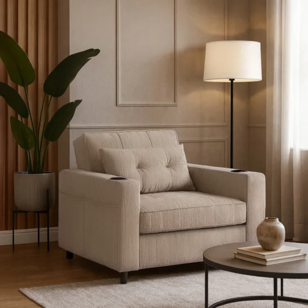 product-3604-0-1 Fotoliu pliabil SOLOR Beige Corduroy — Fotolii de relaxare