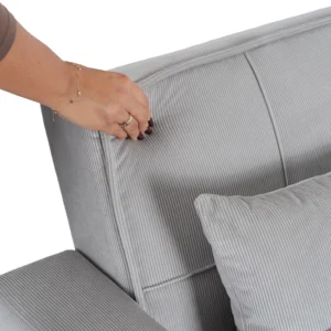 product-3608-10 Fotoliu extensibil SOLOR, gri, din catifea reiată — Fotolii de relaxare