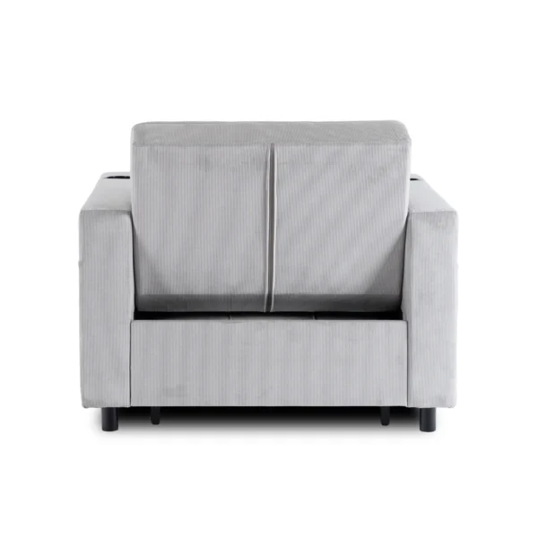 product-3608-7 Fotoliu extensibil SOLOR, gri, din catifea reiată — Fotolii de relaxare