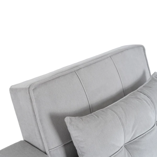 product-3608-8 Fotoliu extensibil SOLOR, gri, din catifea reiată — Fotolii de relaxare