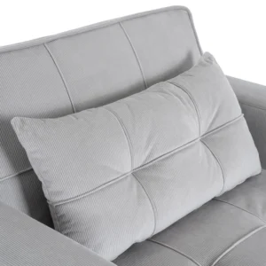product-3608-9 Fotoliu extensibil SOLOR, gri, din catifea reiată — Fotolii de relaxare