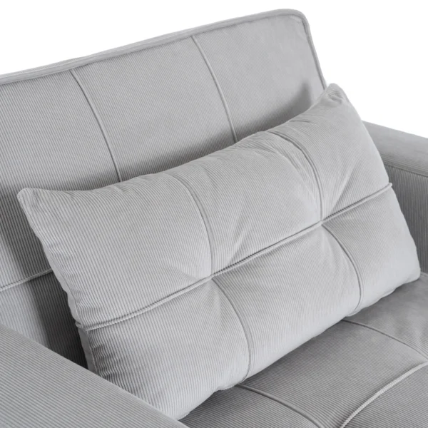 product-3608-9 Fotoliu extensibil SOLOR, gri, din catifea reiată — Fotolii de relaxare