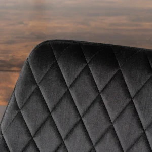 Scaun BRESSO Velur negru — MOBILA