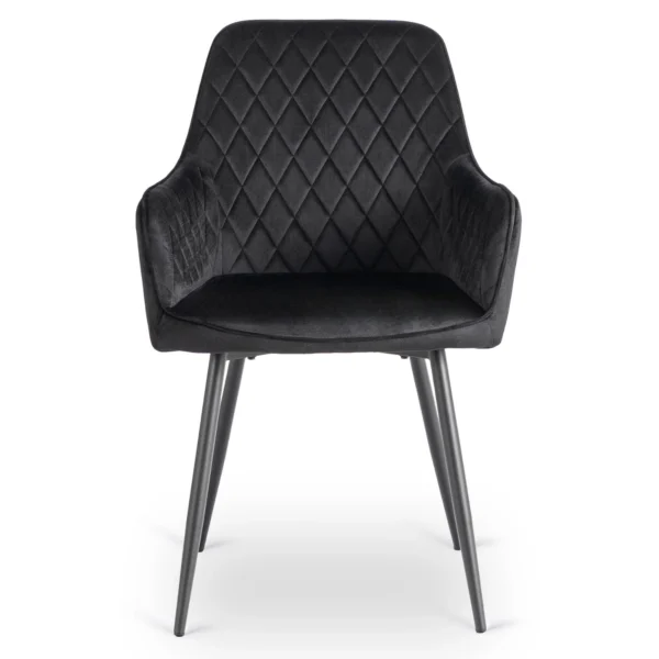 Scaun BRESSO Velur negru — MOBILA