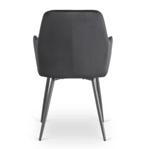 Scaun BRESSO Velur negru — MOBILA
