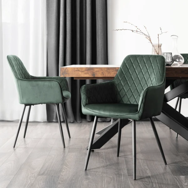 product-3619-1 Scaun BRESSO verde din catifea — MOBILA