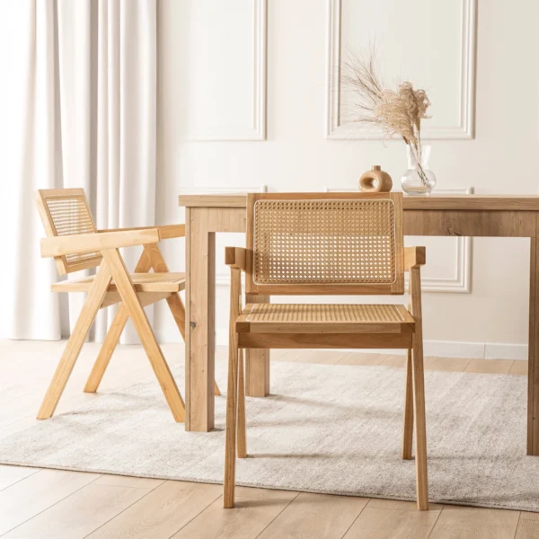 product-3620-0-1 MADERA Stejar/Beige Scaun Openwork — MOBILA