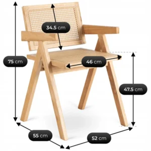 product-3620-7 MADERA Stejar/Beige Scaun Openwork — MOBILA