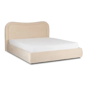 Pat 160x200 HAGA cu recipient cremă catifea — MOBILA