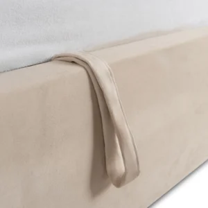 Pat 160x200 HAGA cu recipient cremă catifea — MOBILA