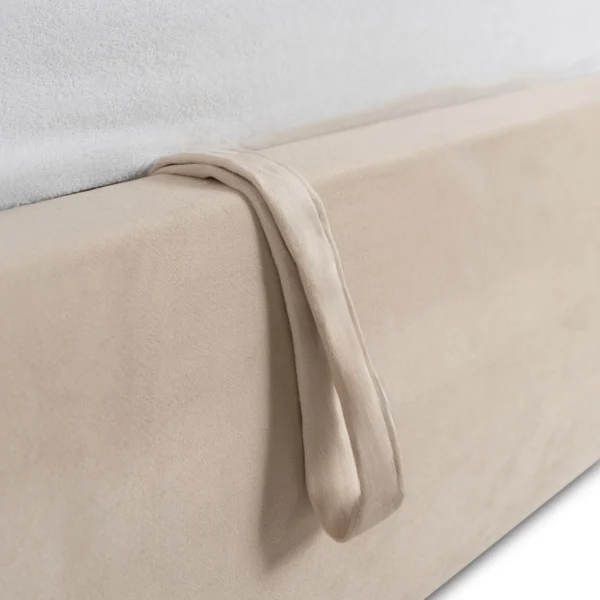 Pat 160x200 HAGA cu recipient cremă catifea — MOBILA