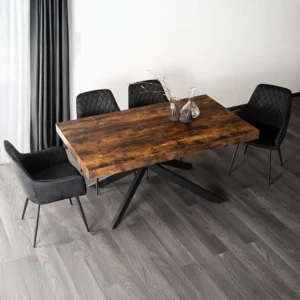 product-3625-0-1 HAMPTON Masă pliabilă 160-240 cm stejar rustic/negru — Mese