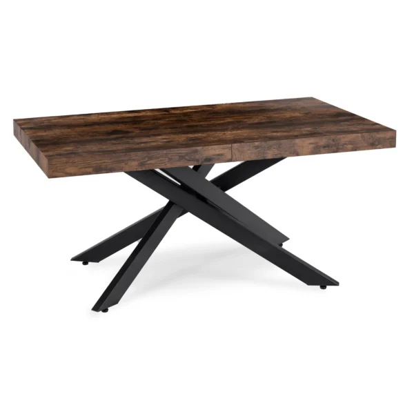 product-3625-0 HAMPTON Masă pliabilă 160-240 cm stejar rustic/negru — Mese