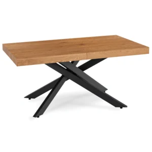 Masa extensibilă HAMPTON 160-240 cm, stejar auriu/negru
