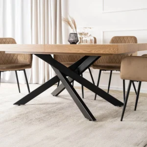 product-3626-5 HAMPTON Masă pliantă 160-240 cm Stejar auriu/negru — Mese