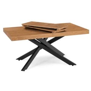 product-3626-6 HAMPTON Masă pliantă 160-240 cm Stejar auriu/negru — Mese