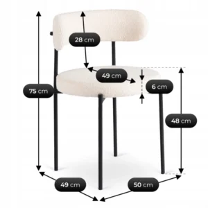 Scaun TULSA Cream Boucle