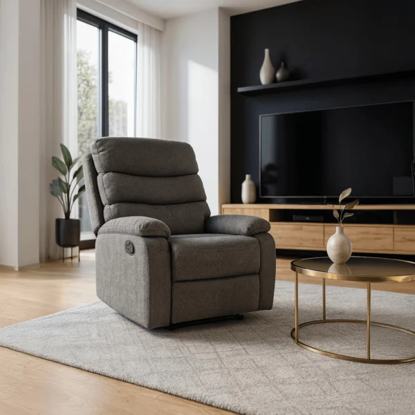 product-3635-0-1 Fotoliu extensibil KOBE, gri, țesătură — Fotolii de relaxare