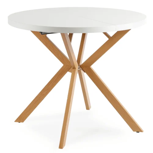 Masă extensibilă DORIAN 80-160 cm Alb/Stejar auriu