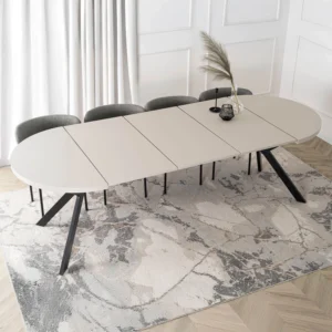 product-3637-3 Masă LUKAS extensibilă 100-250 cm, cașmir/negru — Mese
