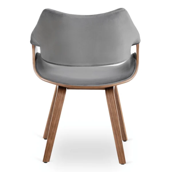 Scaun LUISE Gri/Nuc Velur