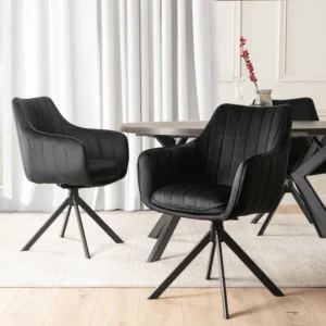 product-3639-0-1 MUMBAI Scaun pivotant Velur negru — MOBILA