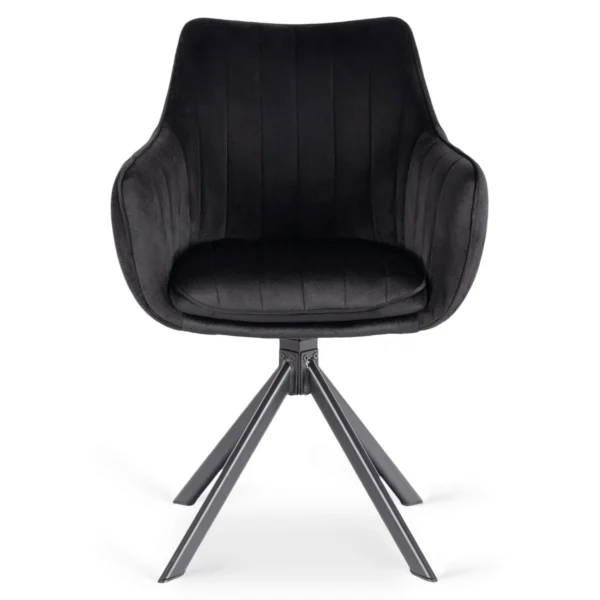 product-3639-5 MUMBAI Scaun pivotant Velur negru — MOBILA