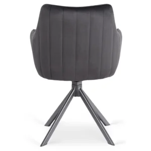 product-3639-7 MUMBAI Scaun pivotant Velur negru — MOBILA