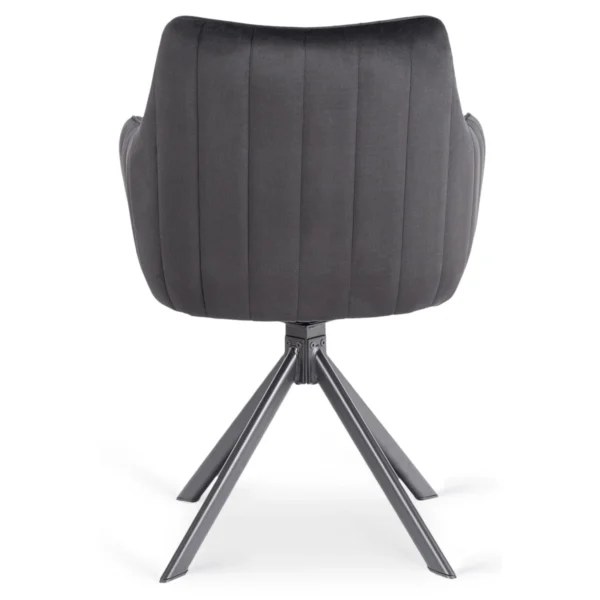 product-3639-7 MUMBAI Scaun pivotant Velur negru — MOBILA