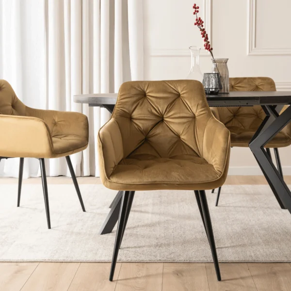 Scaun MODESTO Velur muștar