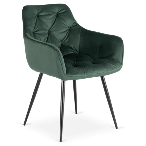Scaun MODESTO verde din velur — MOBILA