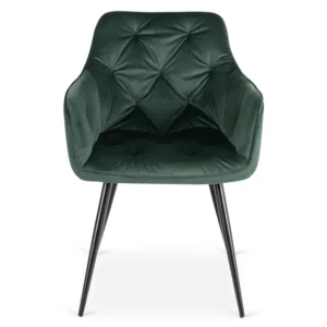 Scaun MODESTO verde din velur — MOBILA