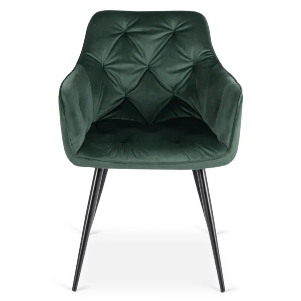 Scaun MODESTO verde din velur — MOBILA