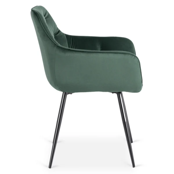 Scaun MODESTO verde din velur — MOBILA