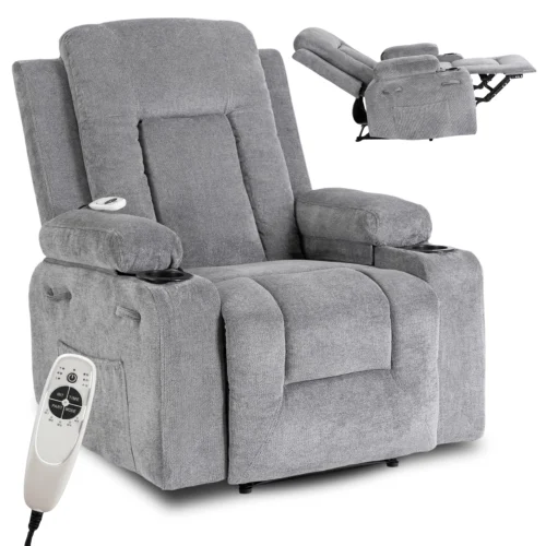 BOX 2 Scaun de masaj reclinabil, gri închis