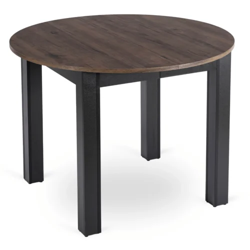 Masă extensibilă HARRY 102–142 cm Nuc Stejar/Negru